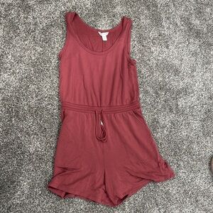 Athletes (M) - Women’s Sleeveless Medium Burgundy Romper